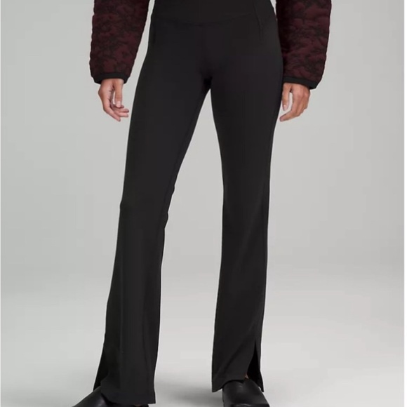 lululemon athletica Black Flare Pants split hem - Picture 2 of 5